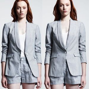 Rag & Bone Lexington Seersucker Striped Blazer 4